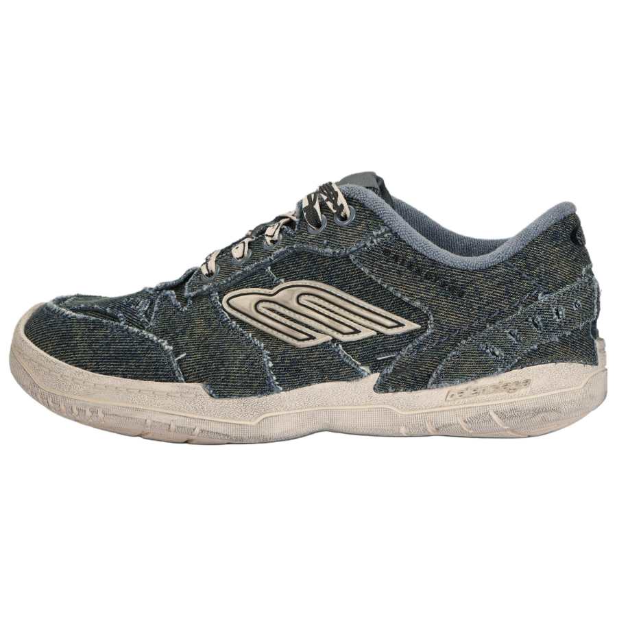 Balenciaga Hamptons Denim Low top Skateboard Shoes Women's Blue & Ecru