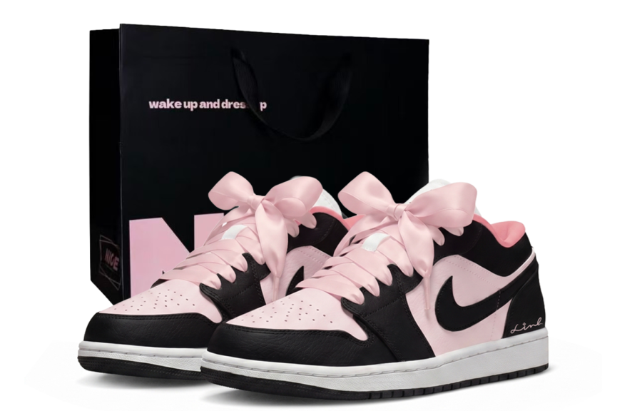 Jordan Jordan Air Jordan 1 Black Pink 69 Children's Basketball Shoes Black Unisex