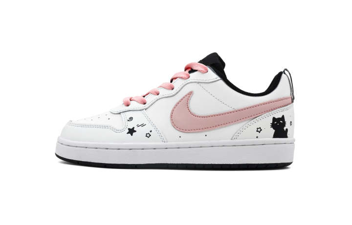 Nike Nike Court Borough Cloud Black Claw Leather Cushioning Abrasion Resistant Low top Kids' Skateboarding Shoes