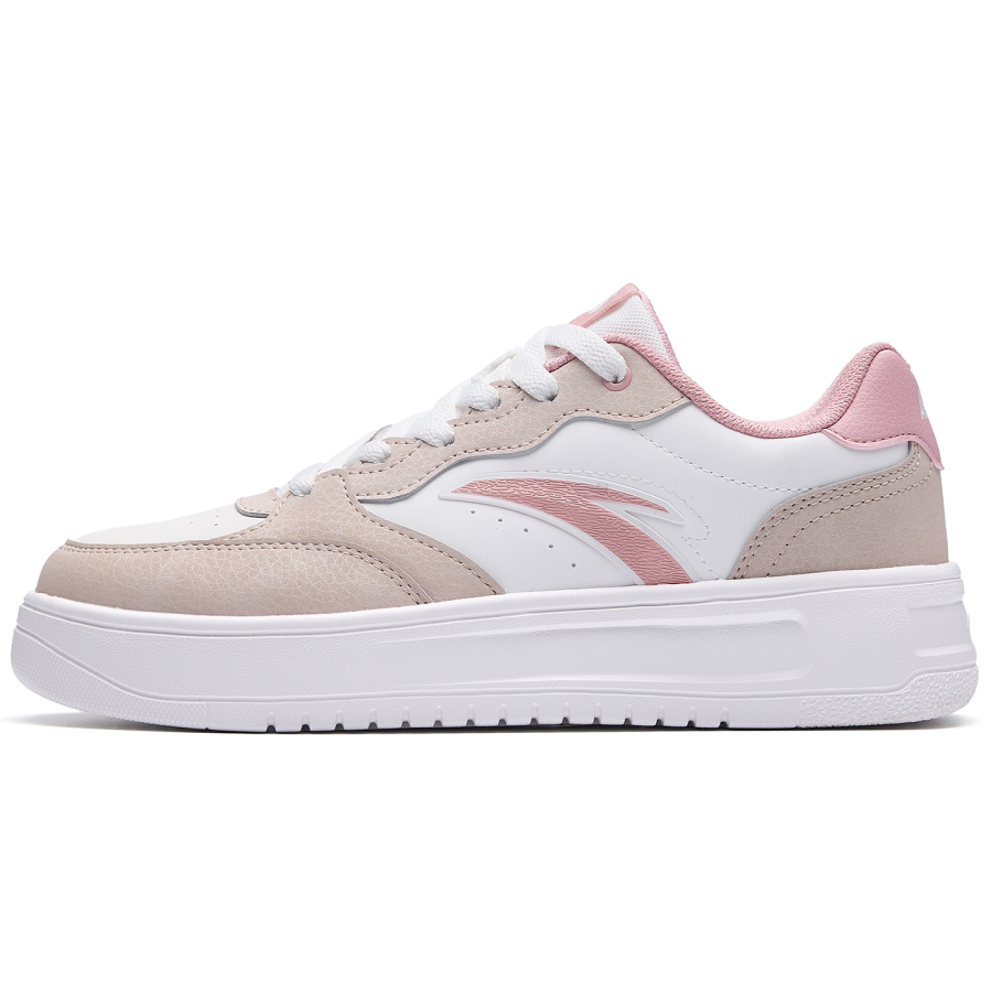 Anta Easy Abrasion Resistant Lightweight Breathable Low top Skateboard Shoes Women's Light Pink