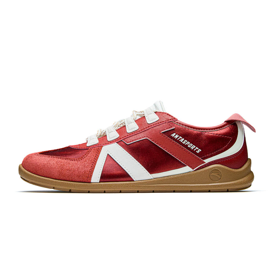 Anta Joyful Cushioning Abrasion Resistant Low top Casual Shoes Women's Ivory White Rust Red