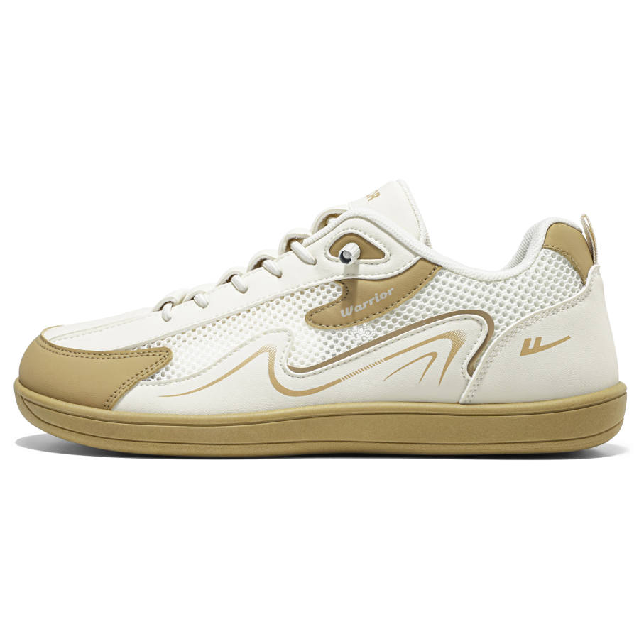 WARRIOR Skateboard Shoes Men's Low Top Beige Khaki, Beige Gray Blue, Black