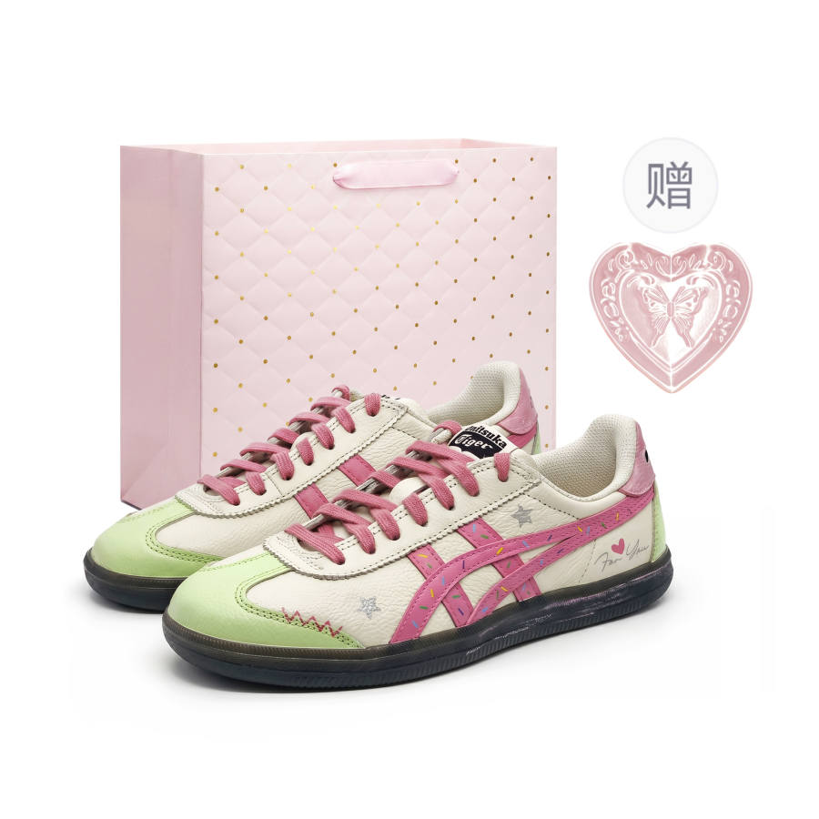 Onitsuka Tiger Tokuten Lightweight Waterproof Slip Resistant Low top Skateboard Shoes Women's Pink