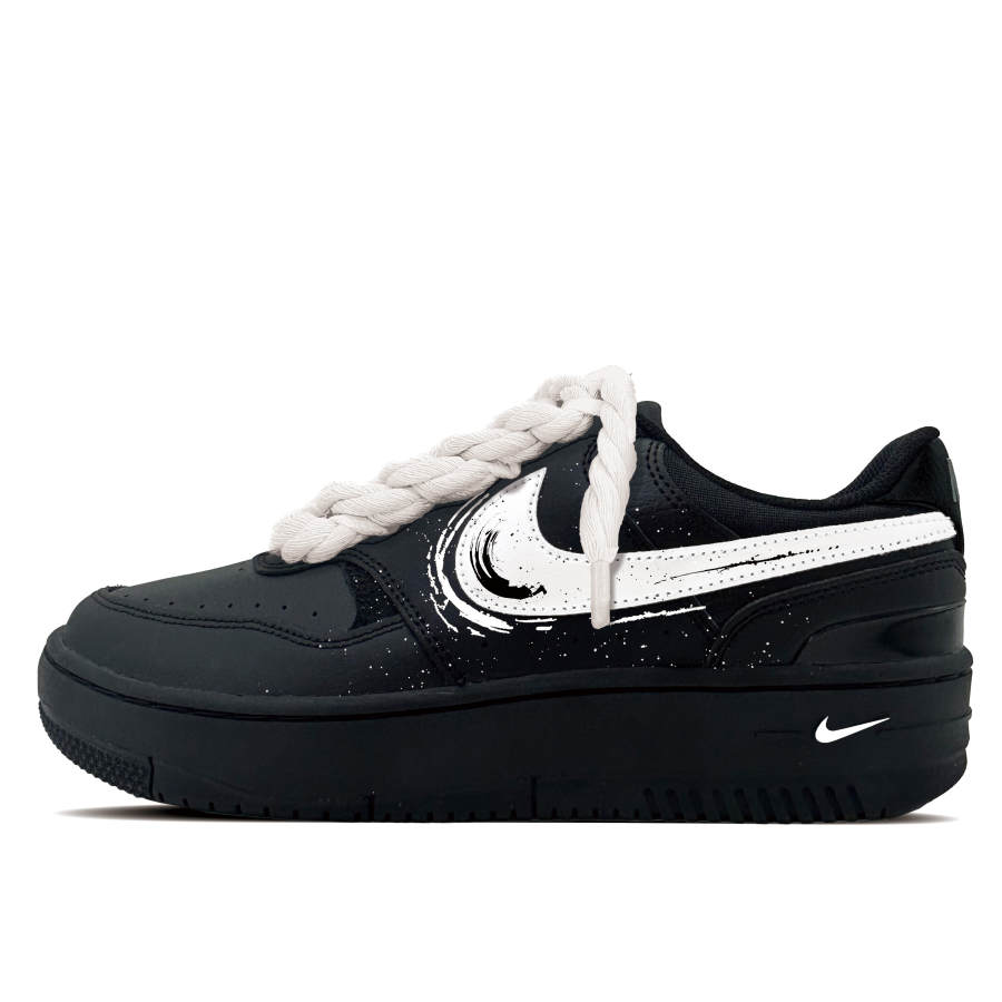Nike Nike Gamma Force Xuanbai Synthetic Leather Abrasion Resistant Low top Skateboard Shoes Women's Black
