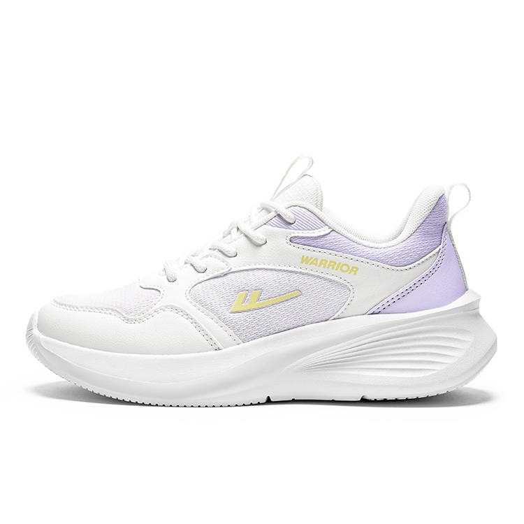 WARRIOR Abrasion Resistant Rebound Low top Running Shoes Women's White Purple