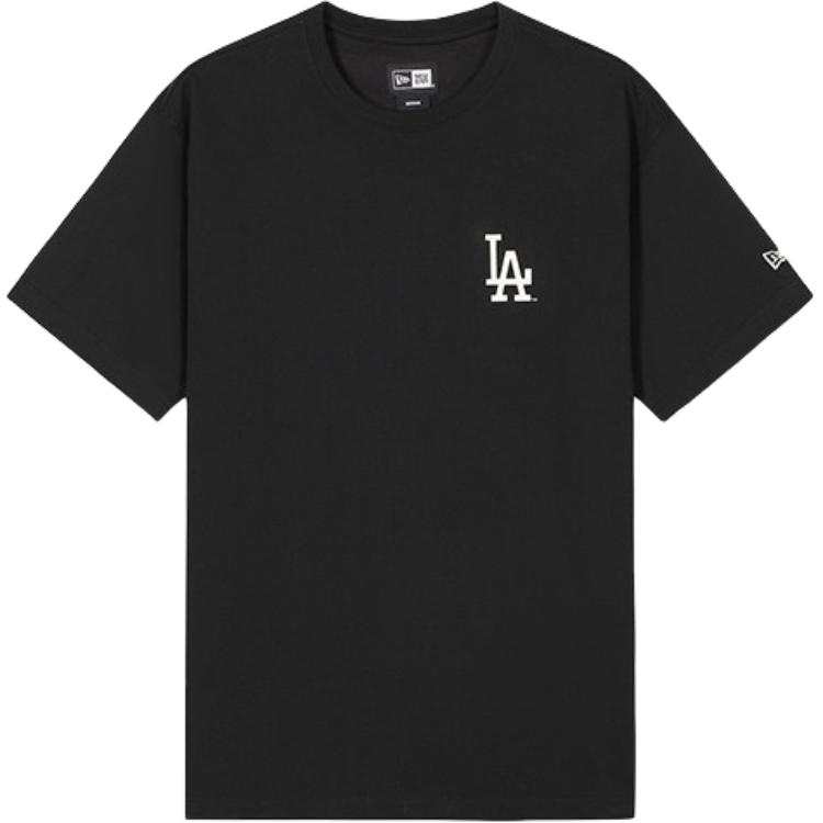 New Era T Shirts Unisex Black Crew Neck Moderate