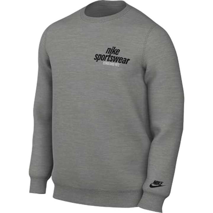 Nike Nike Sweatshirts Men's Gray Crew Neck Moderate