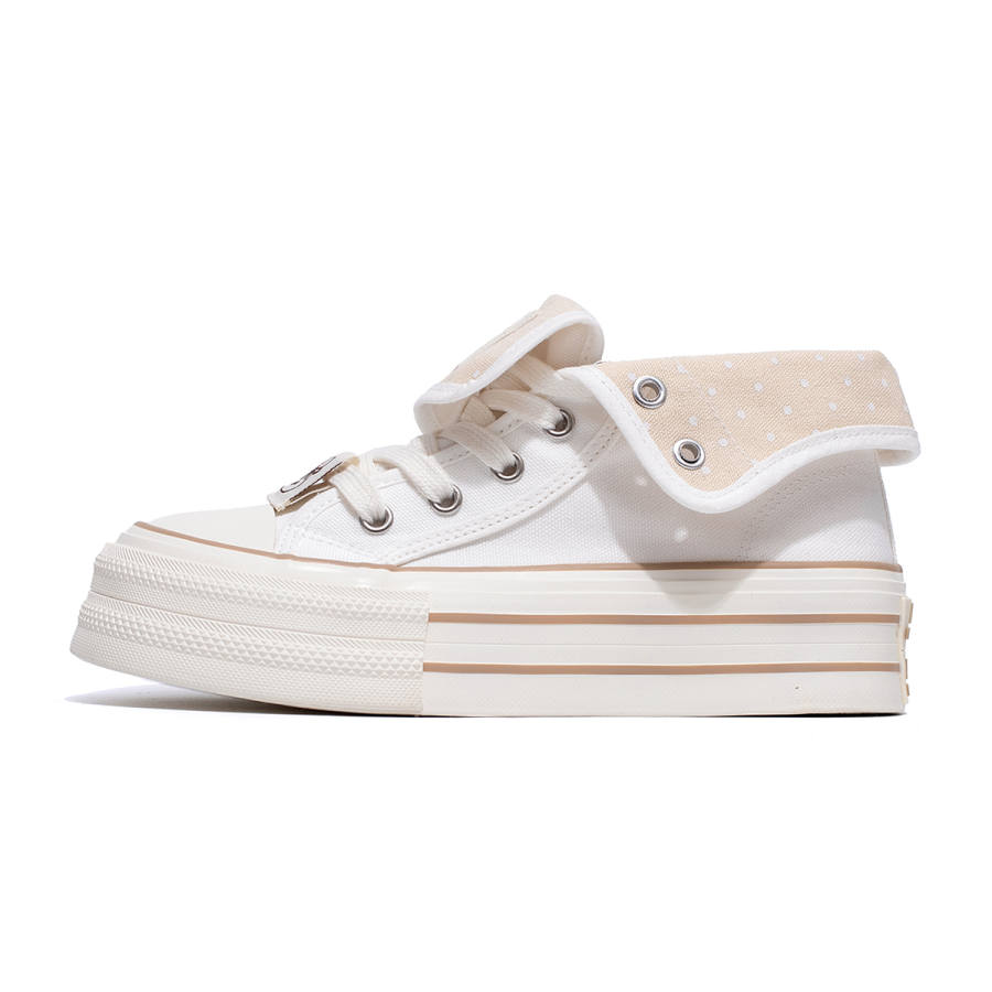 Warrior Youth Campus Style, Students' Party, Platform Shiro Shoes Height Increasing Abrasion Resistant High top