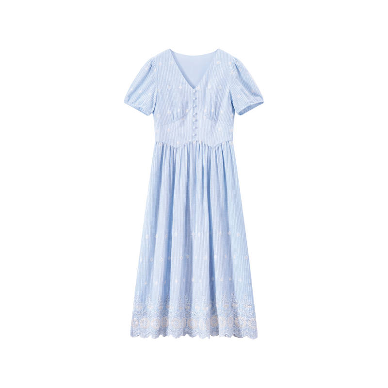 XIANGYING Short Sleeved Dress Women's
