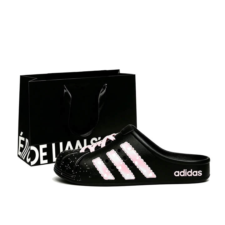 Adidas Adidas ADILETTE CLOGS White Peach Clogs Unisex Black