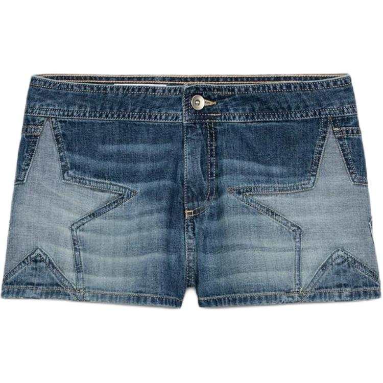 ZARA Trf Denim Shorts Women's Blue Moderate
