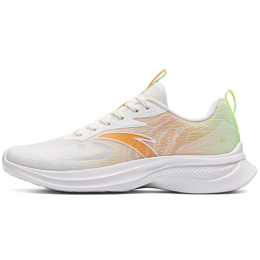 Anta Abrasion Resistant Cushioning Slip Resistant Low top Casual Running Shoes Men's White Orange