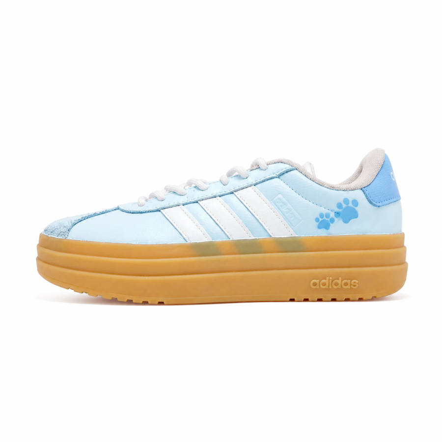 Adidas Adidas VL Court Bold Sea Salt Paw Print Slip Resistant Abrasion Resistant Low top Skateboard Shoes Women's Blue White