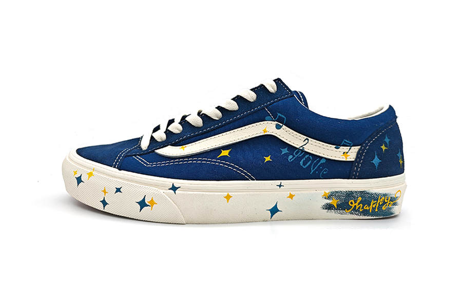 Vans Style 36 Galaxy Dream, Starry Night Messenger Skateboard Shoes Unisex Blue White
