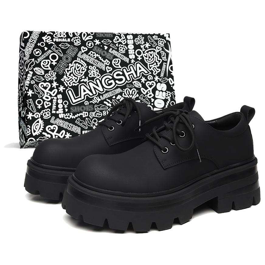 Lanza Paris Derby Shoes Casual Shoes Men's Black