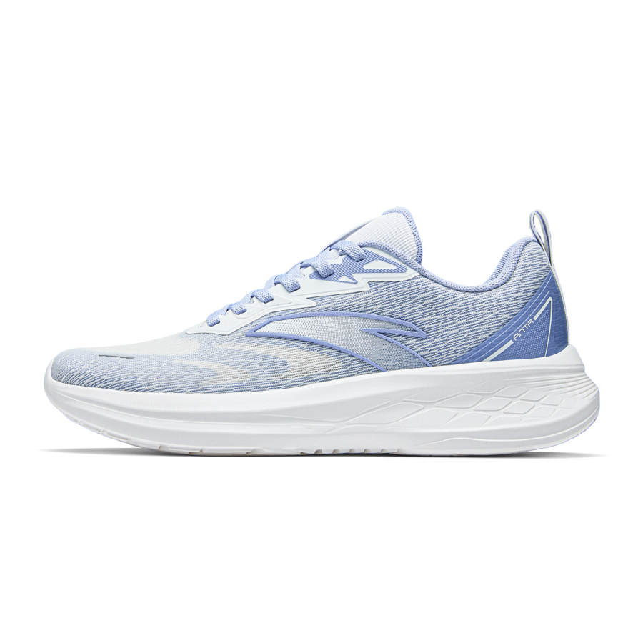 Anta Athleisure Fabric Low top Cushioning Slip Resistant Running Shoes Men's Lilac Blue/Papyrus White