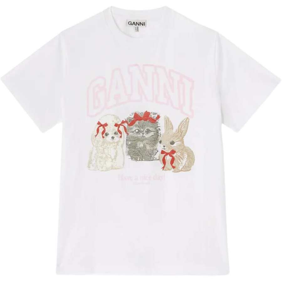 Ganni Animals Printed T-Shirt