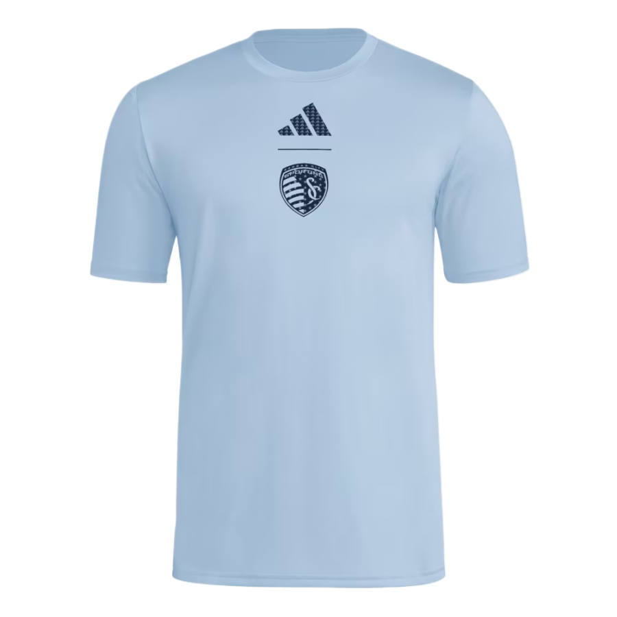 Adidas Adidas T Shirts Men's Smoke Blue Crew Neck