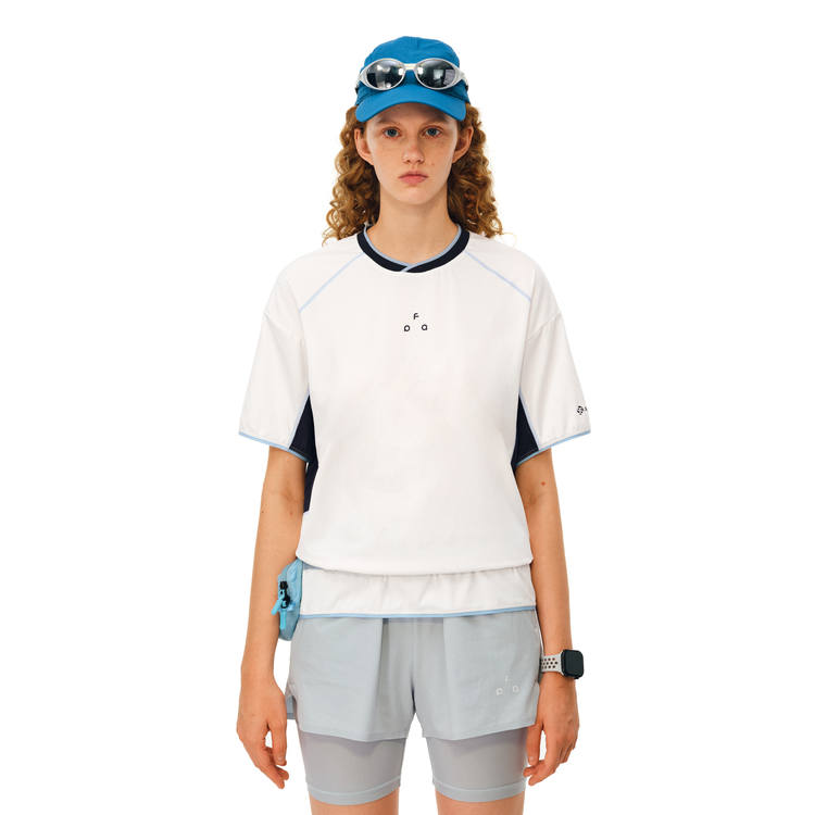 FPA T Shirts Unisex White Crew Neck Moderate Mock Two Piece