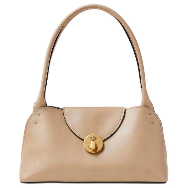 VERSACE VERSACE Cow Leather Shoulder Bag Small Women's Light Umber
