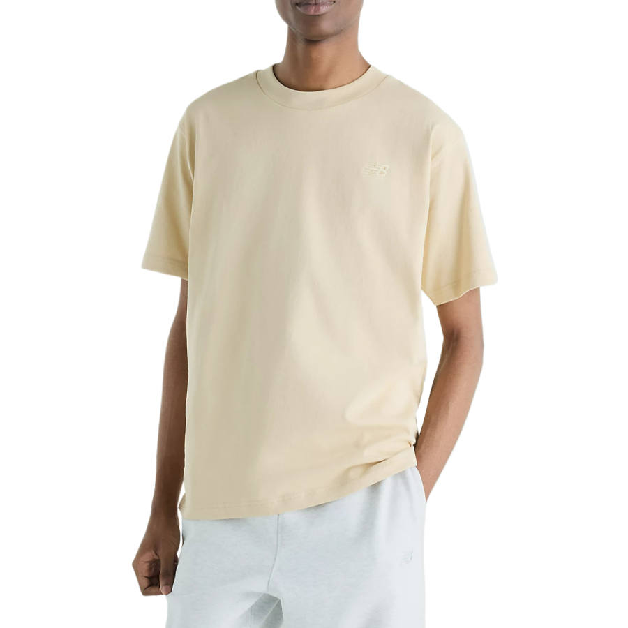 New Balance New Balance T Shirts Men's Roasted Sesame Crew Neck Moderate