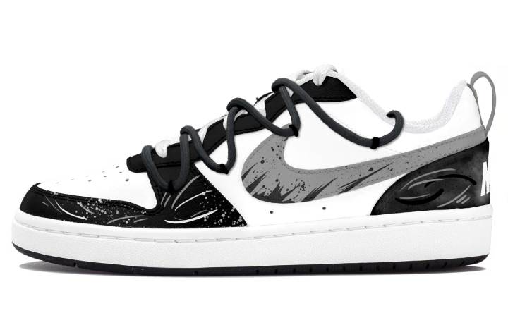 Nike Nike Court Borough Low top Kids' Skateboarding Shoes Black Gray Teenagers