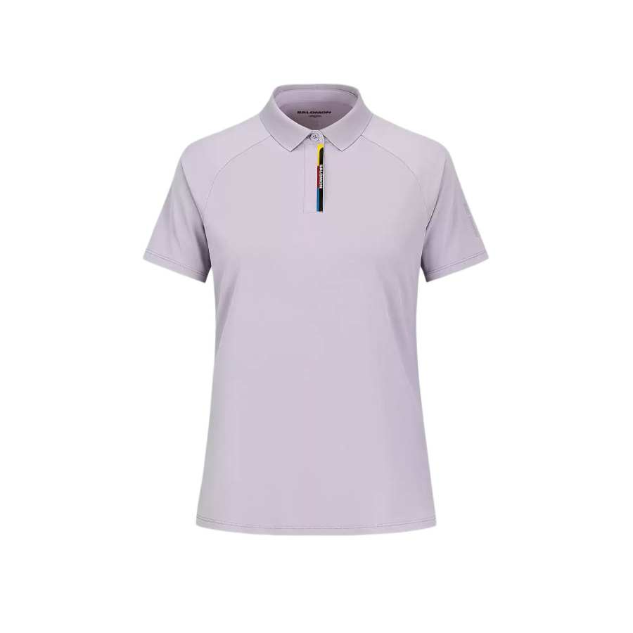 SALOMON Polo Shirts Women's Iris Purple Polo Collar Moderate