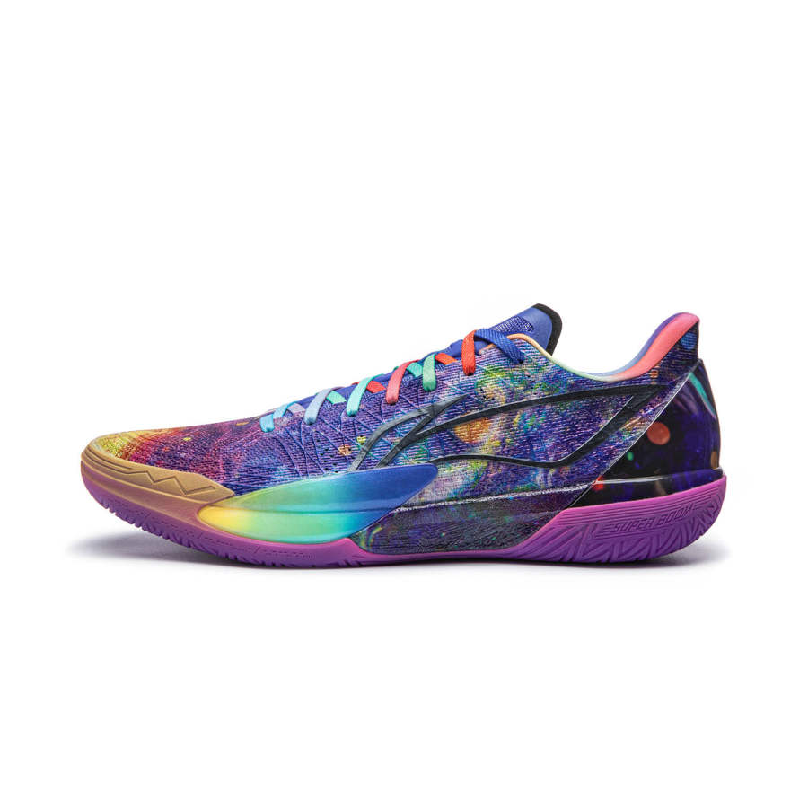 Li-Ning Li Ning Gamma 2 Slip Resistant Support Lightweight Low top Basketball Shoes Men's Orange Blue