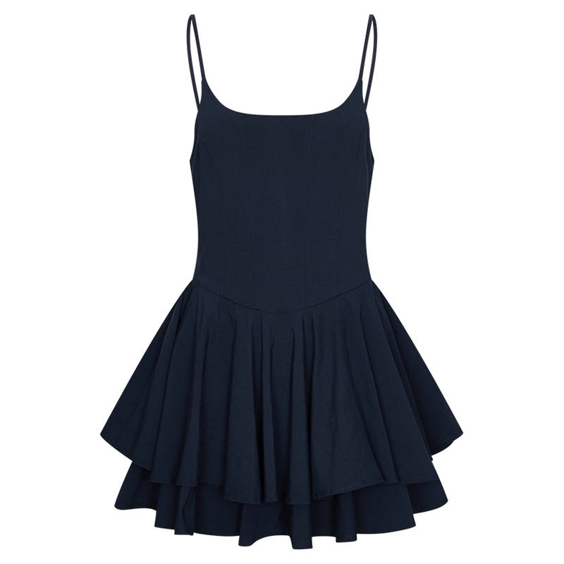 URBAN REVIVO Sleeveless Dress Women's Navy Blue