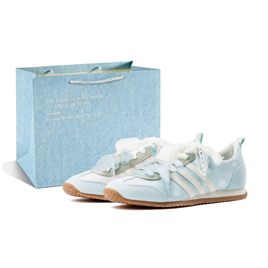 Adidas Adidas VS JOG 2.0 Maris Sal Milk Lid Leather Abrasion Resistant Low top Casual Shoes Unisex Mint Blue