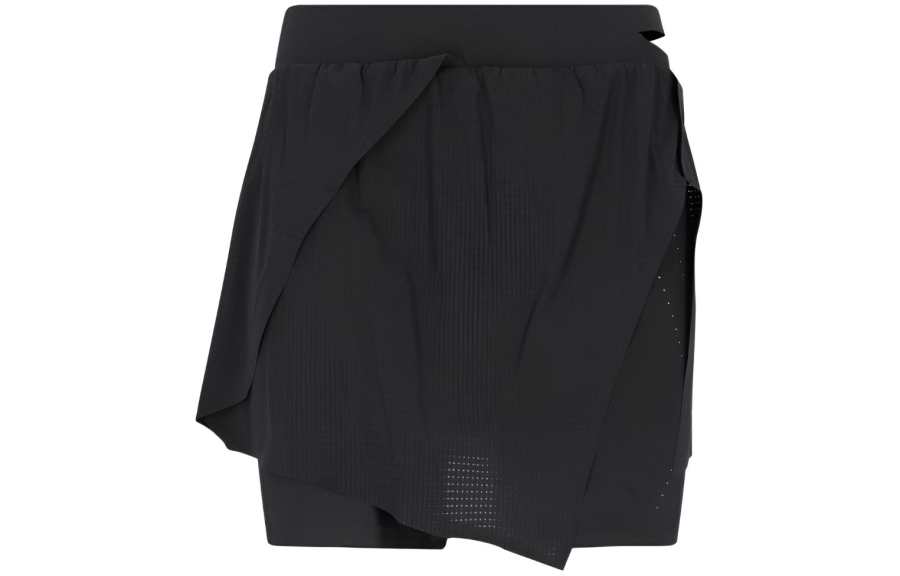 Y-3 Y-3 logo-printed mesh skort