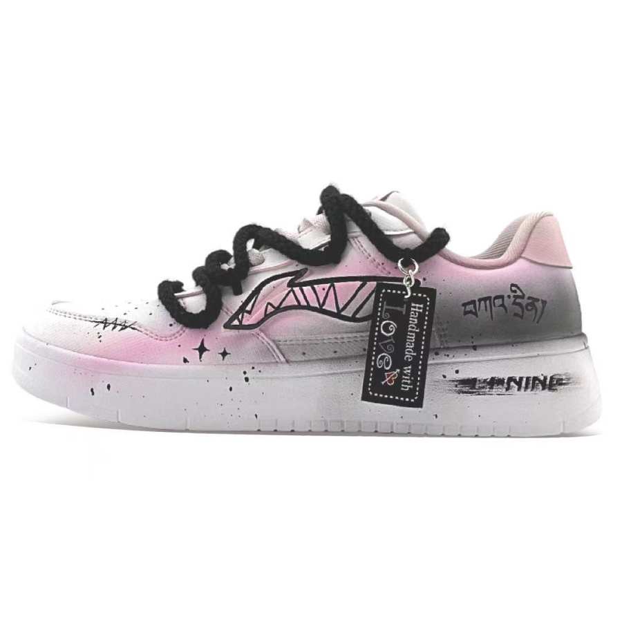 Li-Ning Li Ning Floating Boat Lightweight Breathable Height Increasing Low top Skateboard Shoes Women's