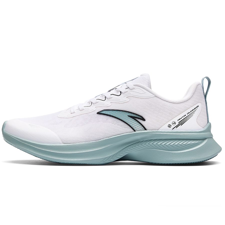 Anta Hydrogen Run Cushioning Breathable Low top Casual Running Shoes Men's White Green
