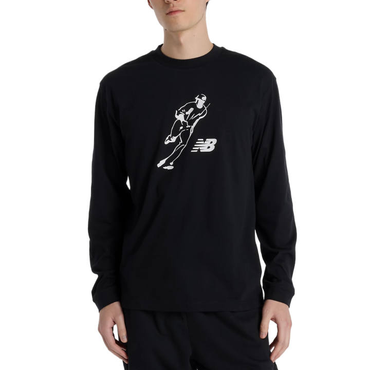 New Balance New Balance T Shirts Men's Black Crew Neck Moderate