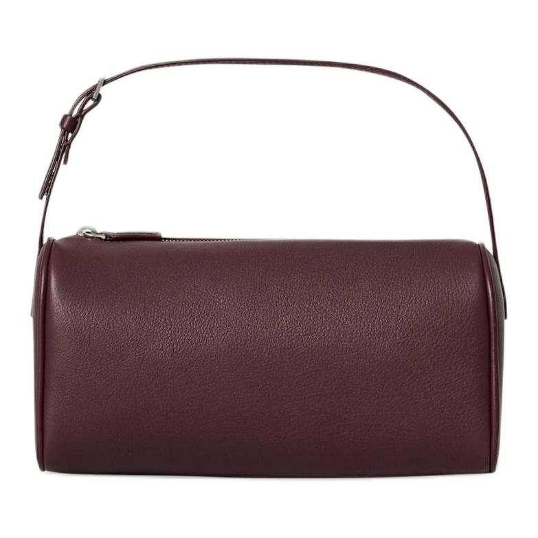 THE ROW 90's Calfskin Handbag Unisex Dark Red