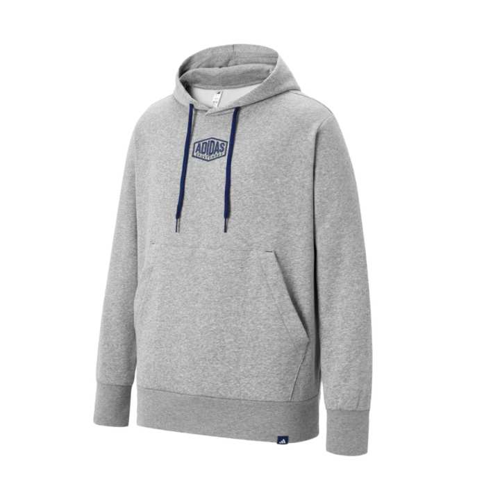 Adidas Adidas Thickened And Fleece Lined Hooded Pullover Long Sleeved Sweatshirt Men's
