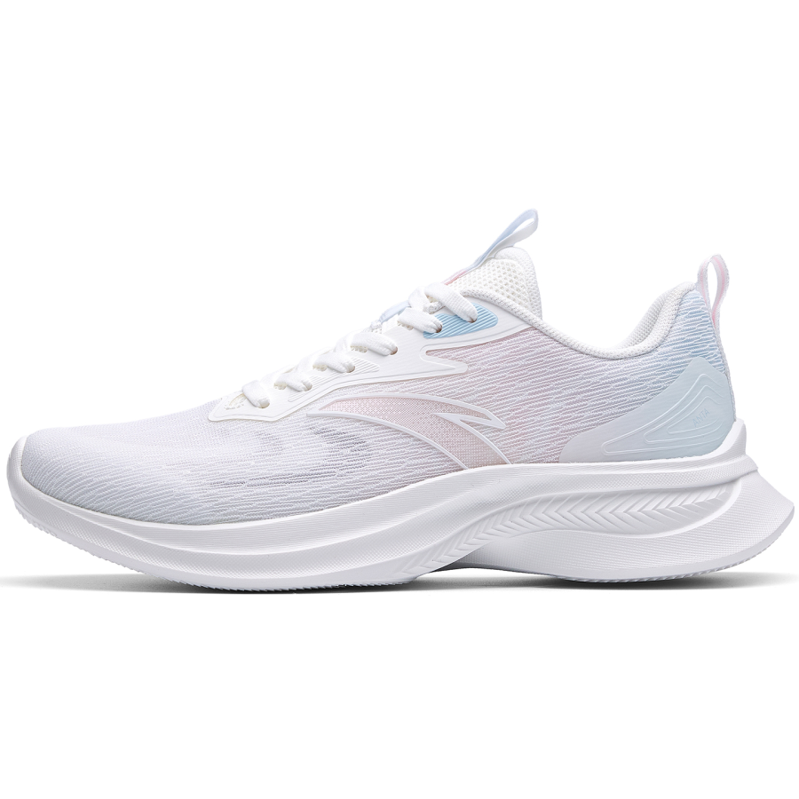 Anta Light Cloud Breathable Cushioning Low top Casual Training City Commuting Running Shoes Women's White Pink Gradient