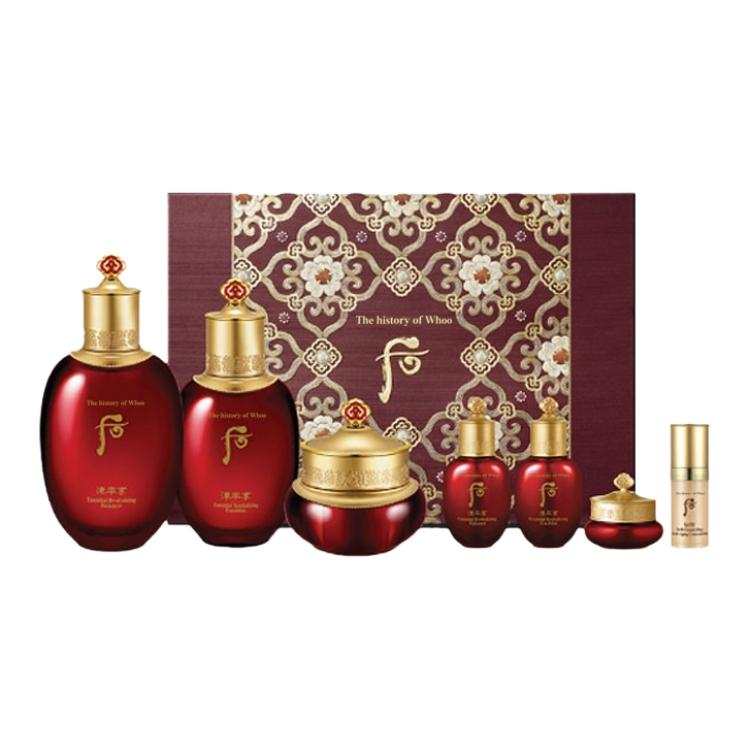 The History Of Whoo Jinyulhyang Red Blossom Condensed Incense Skincare Sets Firming Hydrating Moisturizing