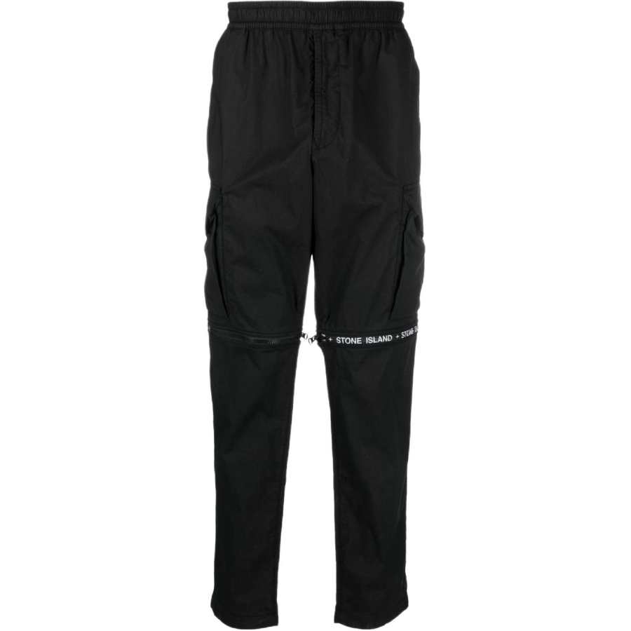 STONE ISLAND Casual Pants Men's Black Moderate Straight Fit Pants