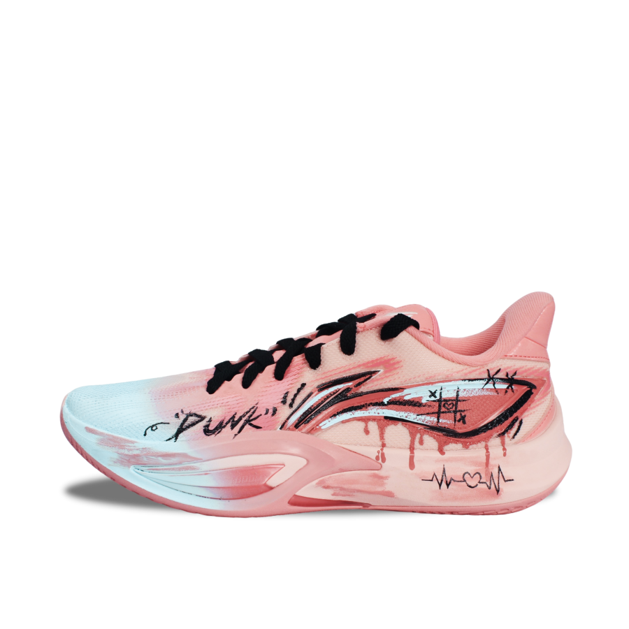 Li-Ning Li Ning Speed 3 Cushioning Abrasion Resistant Low top Basketball Shoes Men's Pink Blue