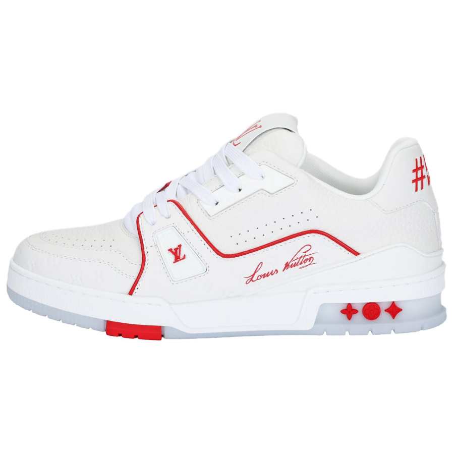 LOUIS VUITTON Trainer Cruise Limited Edition Cow Leather Low top Skateboard Shoes Unisex White