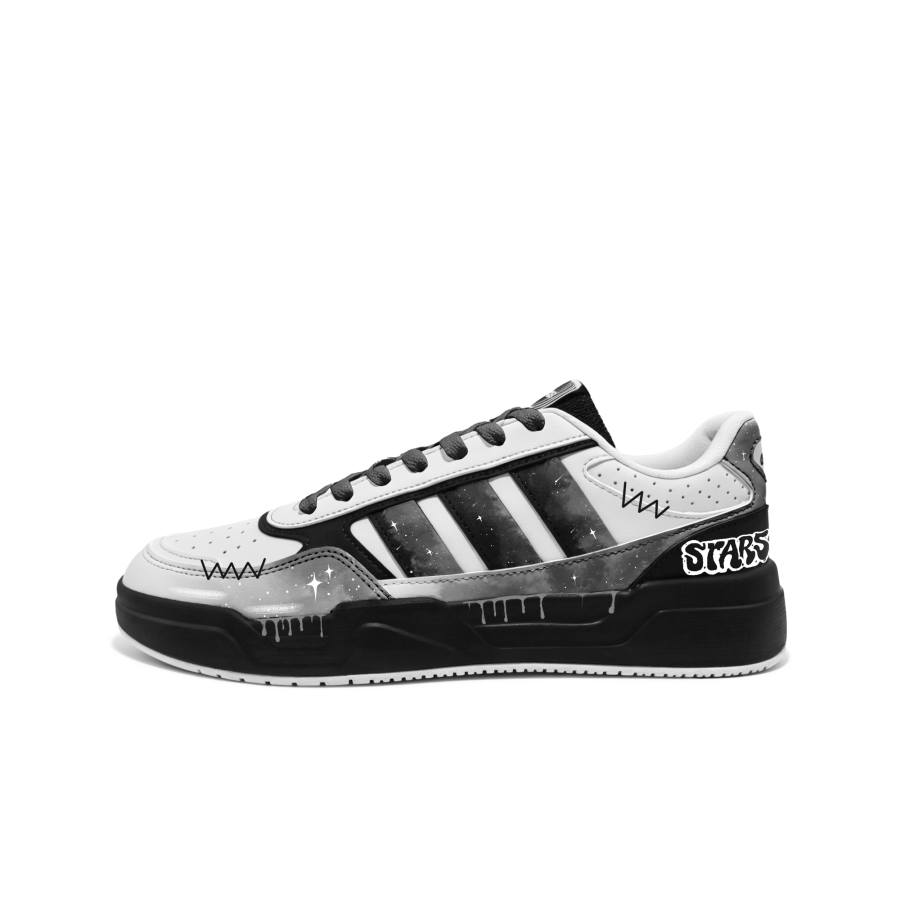 Adidas Adidas Lite Baller 1.5 Galaxy Slip Resistant Cushioning Abrasion Resistant Low top Skateboard Shoes Unisex Black, White
