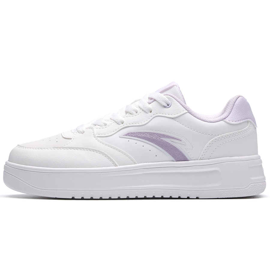 Anta Easy Abrasion Resistant Lightweight Low top Skateboard Shoes Women's White Purple