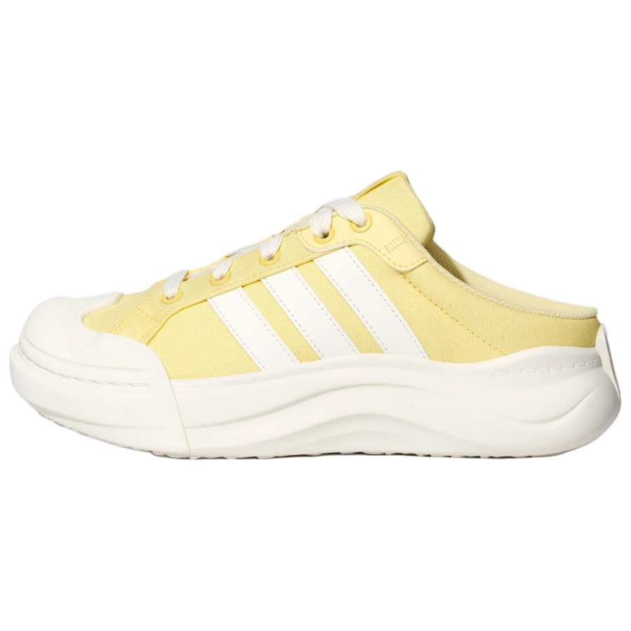 Adidas Adidas MAXXCOURT Slip Resistant Closed Toe Slippers Women's Yellow Cream White