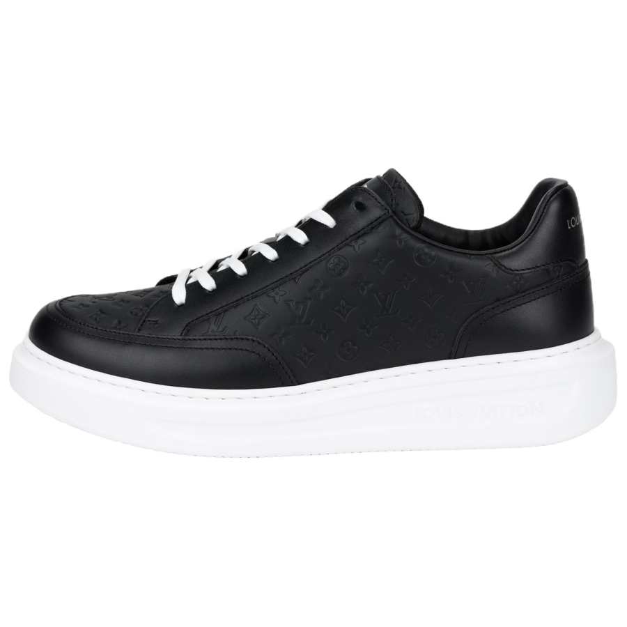 LOUIS VUITTON Beverly Hills Cow Leather Low top Casual Shoes Men's Black