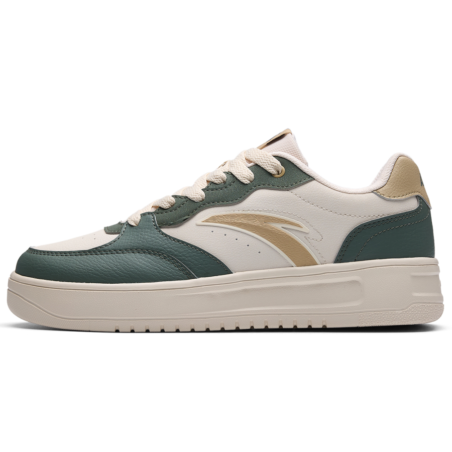 Anta Easy Coverage Slip Resistant Lightweight Low top Skateboard Shoes Men's Green Khaki