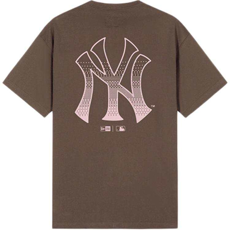 New Era T Shirts Unisex Brown Crew Neck Moderate