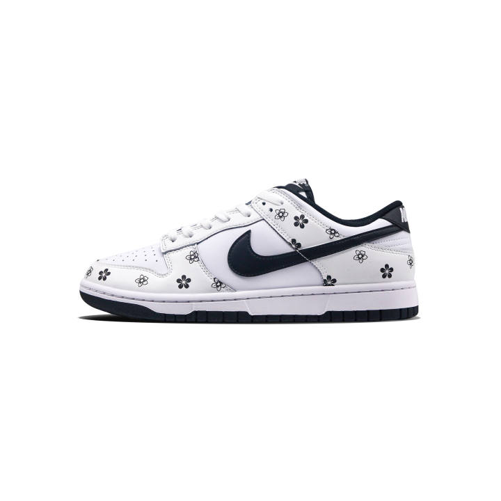 Nike Nike Dunk Floral Solitude Abrasion Resistant Low top Skateboard Shoes Unisex White