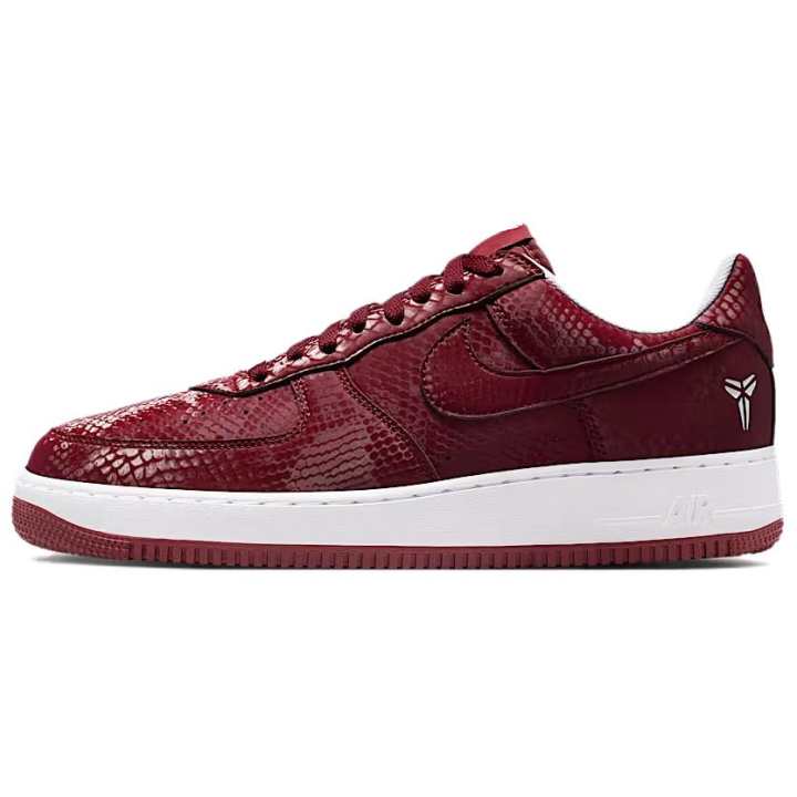 Nike Nike x Kobe Bryant Air Force 1 Breathable Low top Skateboard Shoes Men's Red White