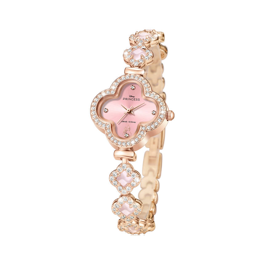 Disney Princess Quartz Movement Metal Strap Watch Women's Watch Pink Watch Dial